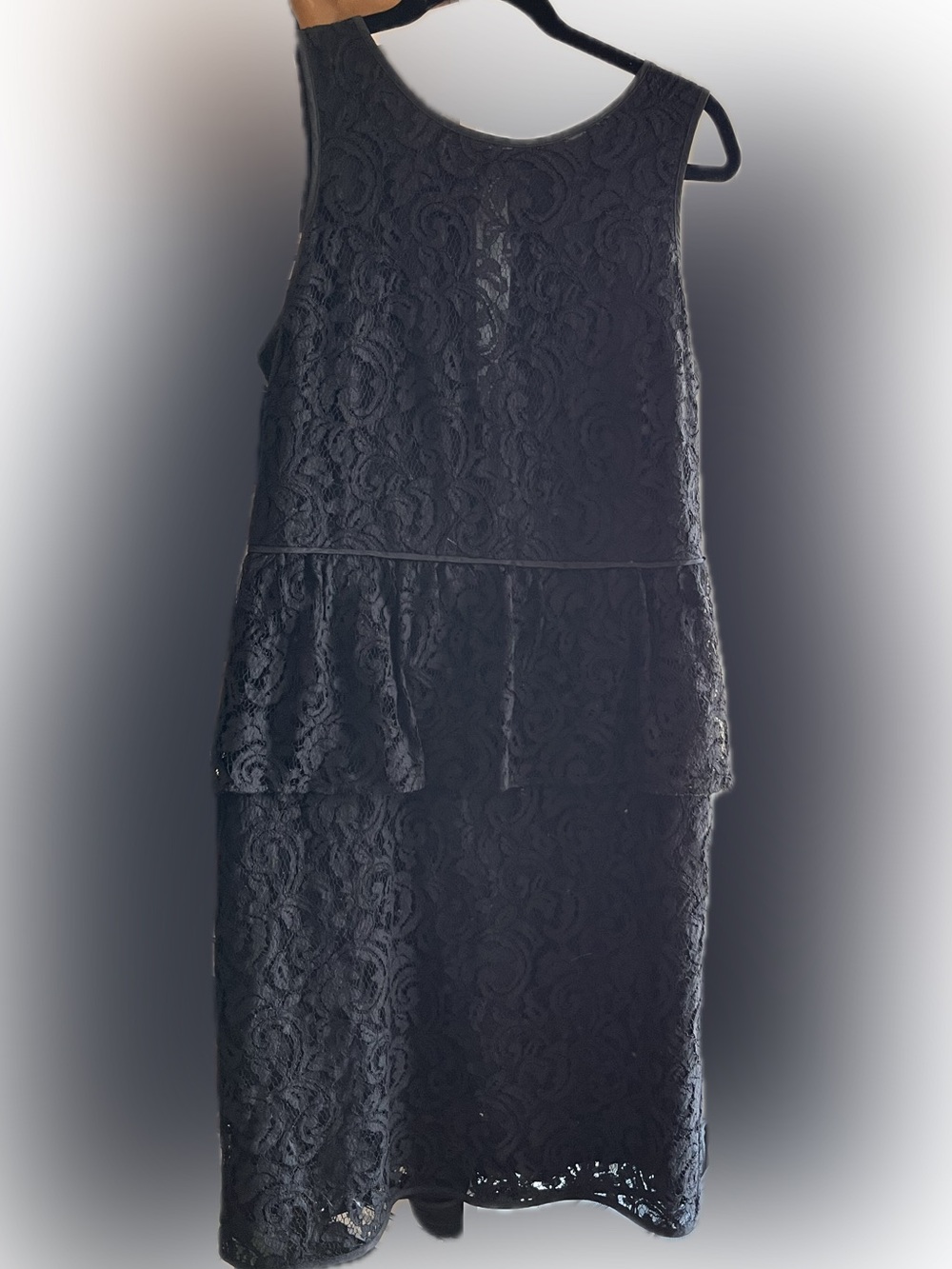 Banana Republic Lace Tiered Peplum Sheath Dress - Black